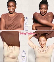 Dove apologized for a social media post that the company says "missed the mark" representing black women. The offending ad was a 3-second GIF that shows a looping image of a black woman removing a dark brown t-shirt to reveal a white woman.