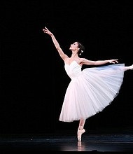 Karina Gonzalez in Harald Lander's "Etudes
Choreographer: Harald Lander
Photo: Amitava Sarkar
