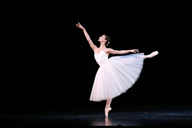Karina Gonzalez in Harald Lander's "Etudes
Choreographer: Harald Lander
Photo: Amitava Sarkar
