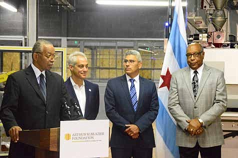 Dr. Byron Brazier, recently held a grand opening for The Arthur M. Brazier Foundation’s trade school
entitled BSD (Building Self Determination) Industries, which will train community residents in the
technology field. Photo Credit: Christopher Shuttlesworth