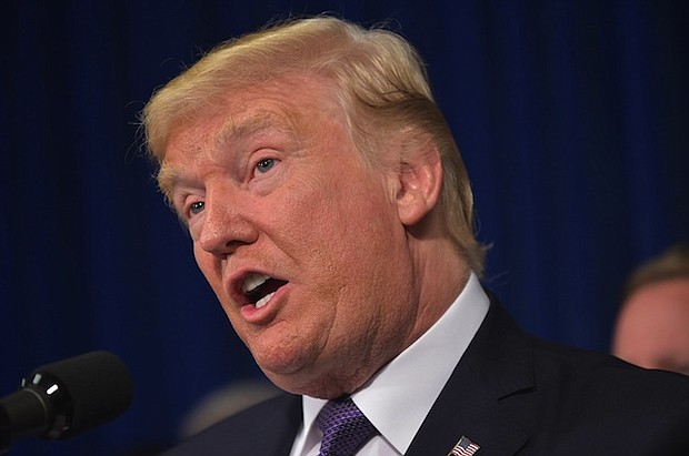 President Donald Trump delivers a speech about immigration, the economy and cultural issues to The Heritage Foundation in Washington on October 17, 2017.  