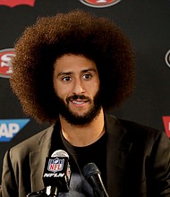 Former San Francisco 49ers quarterback Colin Kaepernick 