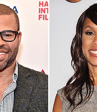 Filmmaker Jordan Peele (l), ABC Entertainment President Channing Dungey (r) [photo credit: Getty Images via hollywoodreporter.com]