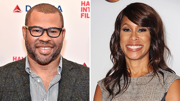 Filmmaker Jordan Peele (l), ABC Entertainment President Channing Dungey (r) [photo credit: Getty Images via hollywoodreporter.com]