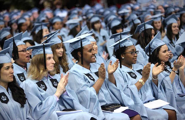 Columbia University students at Commencement (mailman.columbia.edu)