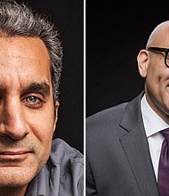 Bassem Youssef and Larry Wilmore (photos via variety.com)