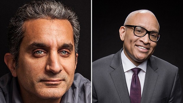 Bassem Youssef and Larry Wilmore (photos via variety.com)