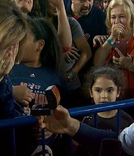 Houston Astros shortstop Carlos Correa proposes to longtime girlfriend and former Miss Texas USA Daniella Rodriguez/credit USA Today video