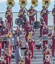 Wild with pride // the VUU Ambassadors of Sound Marching Band have the Divine Elegance dancers — and the crowd — moving. 