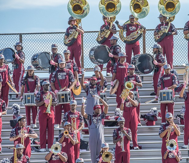 Wild with pride // the VUU Ambassadors of Sound Marching Band have the Divine Elegance dancers — and the crowd — moving. 