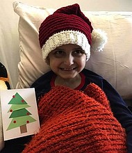 Artinyan said the family decided to "fast forward" Christmas to give Jacob one last celebration.  CREDIT: Courtesy Michelle Thompson Simard