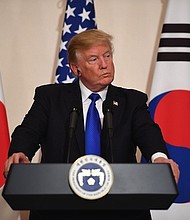 President Donald Trump said Tuesday "there would have been no difference three days ago" in the deadly Texas shooting if an extreme vetting policy for gun ownership had been in place.