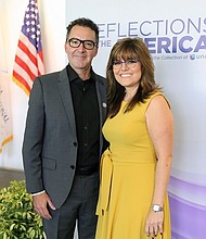 Joni Fernandez of Univision, with Carlos Marmo
