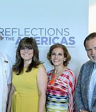Mark Rosenberg B. (FIU President of Florida International University), Jordana Pomeroy (Frost Art Museum), Joni Fernandez (Univision) & Raul De Molina