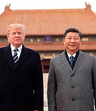 China's  leader Xi Jinping and wife meet the Trumps