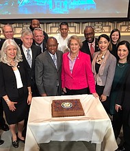 Mayor Sylvester Turner, Houston City Council and others celebrate the city's victory/Twitter-houstontx