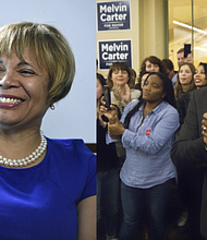 Charlotte Mayor Vi Lyles (l) and St. Paul Mayor Melvin Carter (r)