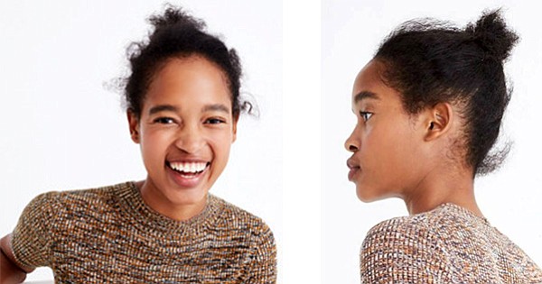 Black Dominican model, Marihenny Rivera, was recently featured in a J. Crew ad with uncombed hair