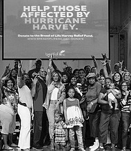 Beyonce in Houston at St. John's United Methodist Church offering assistance to Hurricane Harvey victims