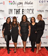 Left to Right: Racquel Harris Mason, Vice President, Coca-Cola and Coke Zero, The Coca-Cola Company; Mikki Taylor, author and Editor-at-Large, Essence Magazine; Linda Spradley Dunn, CEO & Founder, Odyssey Media; Lori George Billingsley, Vice President of Community Connections, The Coca-Cola Company, Cheryl Walker-Robertson, Executive Vice President, Odyssey Media.