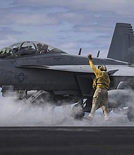 Navy officials were faced with an unusual controversy after residents of Okanogan County, Washington noticed a sky drawing many said looked like male genitalia on Thursday.  CREDIT: Mass Communication Specialist 3rd Class J. Alexander Delgado/US Navy