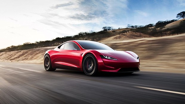 Tesla unveiled Thursday, November 16, 2016 an all-new version of its Roadster sports car that can go from a stop to 60 miles an hour in 1.9 seconds. The $200,000 car will have a range of 620 miles and a top speed of over 250 miles an hour.