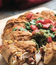 Leftover Turkey Taco Crescent Ring