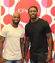  Houston Texans cornerback Johnathan Joseph and  defensive end Jadeveon Clowney, and Houston Astros third baseman and World Series champion Alex Bregman/photo by Reginald Dominique