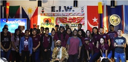  LSAMP students with S.H.A.P.E. co-founder and Executive Director Deloyd T. Parker Jr /credit: Texas Southern University