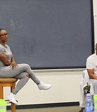 Olympic Medalist Carmelita Jeter and legendary tack coach, John Smith