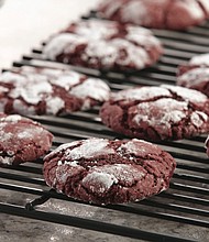 Red Velvet Crinkle Cookies