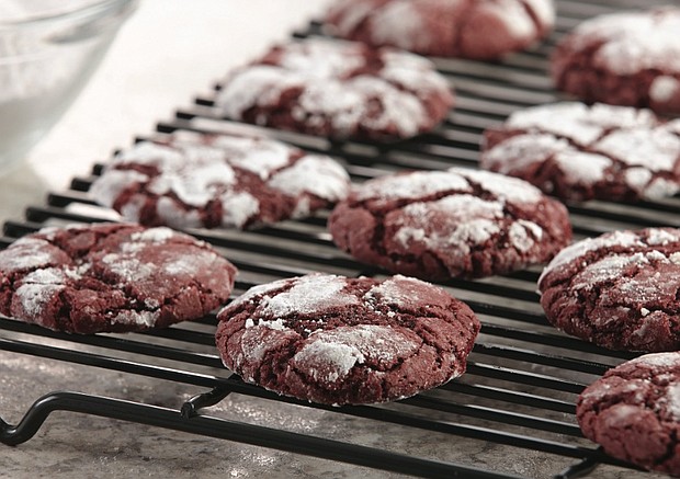 Red Velvet Crinkle Cookies
