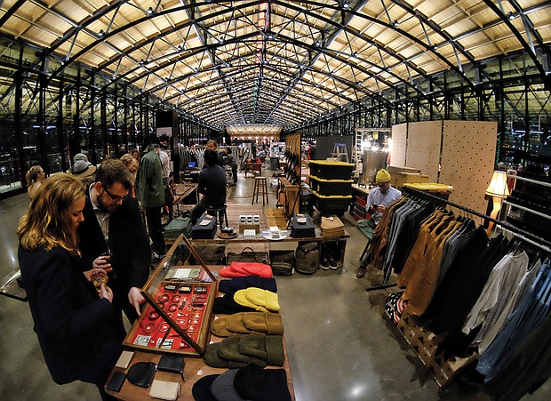 The Train Shed was transformed into a winter marketplace where shoppers could find unique gifts. 