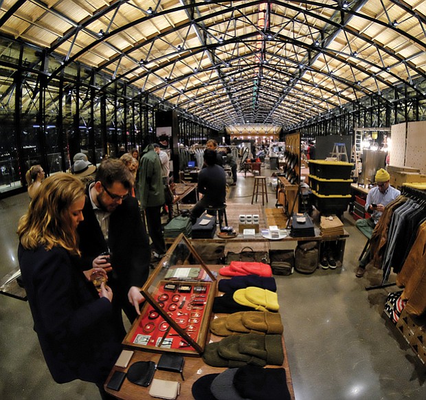 The Train Shed was transformed into a winter marketplace where shoppers could find unique gifts. 