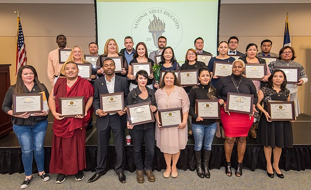 28 adult learners inducted into National Adult Education Honor Society