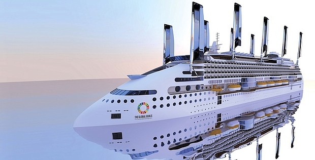 Peace Boat, a Japanese non-governmental organization which runs educational cruises, is working on an ambitious project to build the most sustainable vessel in the booming industry.
Source: Peace Boat