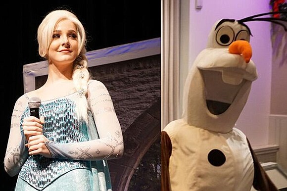 The snow queen herself along with her trusted partner in crime, Olaf, will fly down on a snow cloud for …
