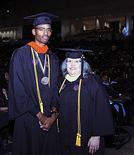 Top ranking seniors in the 2017 VSU Fall Commencement class are Andrew L. Bolding of Dinwiddie and Stacey T. Bradshaw of Emporia. 