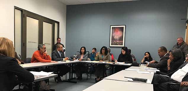 Ald. Sophia King and Vera Elue, Senior Attorney for the Department of Business Affairs and Consumer Protection (BACP), held a community meeting on Dec. 6 to address complaints made against Jimmy’s Food and Deli in Bronzeville. Photo Credit: Katherine Newman