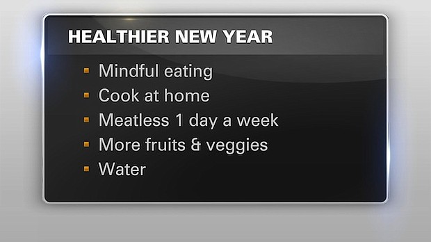 Five food-related New Year's resolutions that will help you achieve your goals.