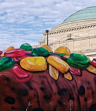 City scape//
A giant fruitcake now stands on the lawn of the Science Museum of Virginia, 2500 W. Broad St. Actually, it’s a fruitcake-shaped balloon advertising the museum’s annual “Fruitcake Science” experiments. Through Saturday, Dec. 30, the museum is holding activities and demonstrations involving possibly the most unpopular holiday treat. “We burn it, freeze, smash it and new this year, let people build contraptions to send it down a zip line,” said museum spokeswoman Jennifer Guild. “It’s our fun, quirky little way of teaching some science concepts in a different way.”