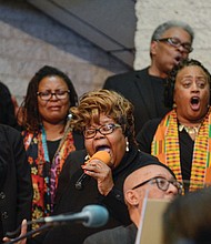 The Greater Metropolitan Choir performs during the event sponsored by the Baptist Ministers’ Conference of Richmond and Vicinity.