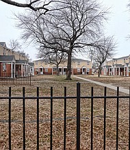 View of Creighton Court where some residents are struggling to keep warm in unheated apartments where radiator systems failed. The landlord, Richmond Redevelopment and Housing Authority, is facing sharp criticism over its failure to move swiftly on repairs.    