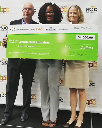  entrepreneur Deidre Mathis won 3rd place and $4,000 during the Houston Community College Business Plan Competition