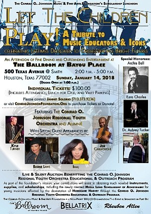 The Conrad O. Johnson Music and Fine Arts Foundation presents “Let the Children Play” A Tribute to Music Educators & …