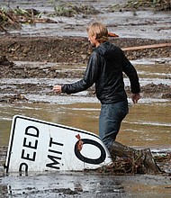 deadly flooding mud flows in Southern California