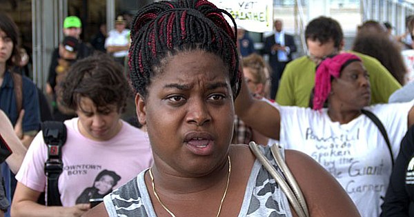 27-year old Erica Garner, activist daughter of Eric Garner, who was killed by police in 2014