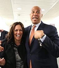 Sens. Kamala Harris (D-Calif.) and Cory Booker (D-N.J.) /Facebook.com