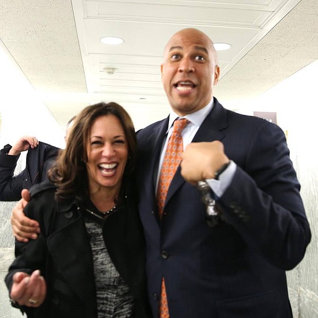 Sens. Kamala Harris (D-Calif.) and Cory Booker (D-N.J.) /Facebook.com