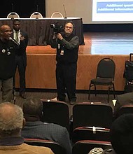 Community Members spoke out in both agreement and opposition of the Chicago Public Schools
(CPS) proposed plan to transition the National Teachers Academy (NTA) elementary school into a neighborhood high school at a public meeting held on Jan. 9. Photo Credit: Katherine Newman